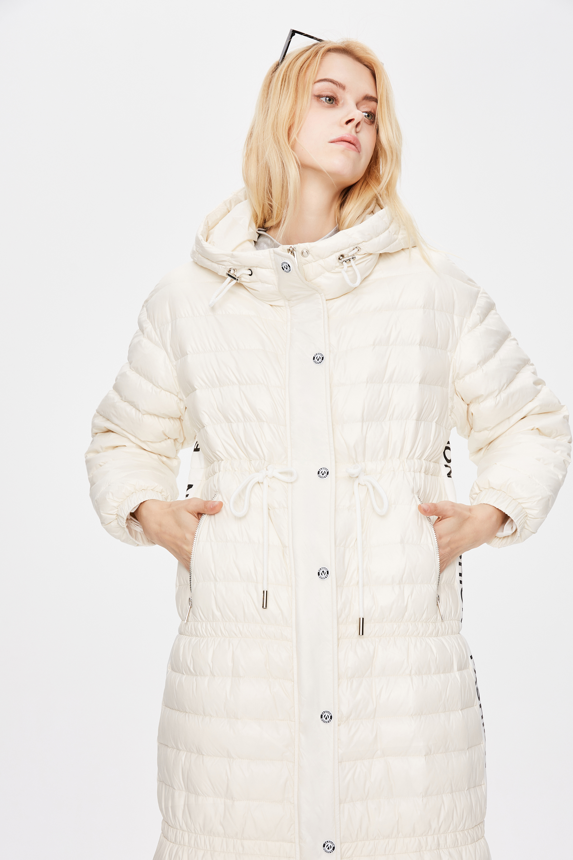 Women's Lightweight and Long Style Shiny Down Jacket