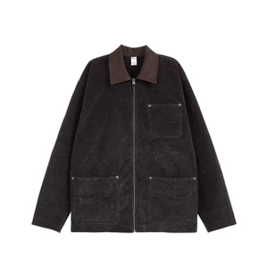 Unisex Jacket Corduroy Classic Men's Jacket PU collar YKK zipper jacket