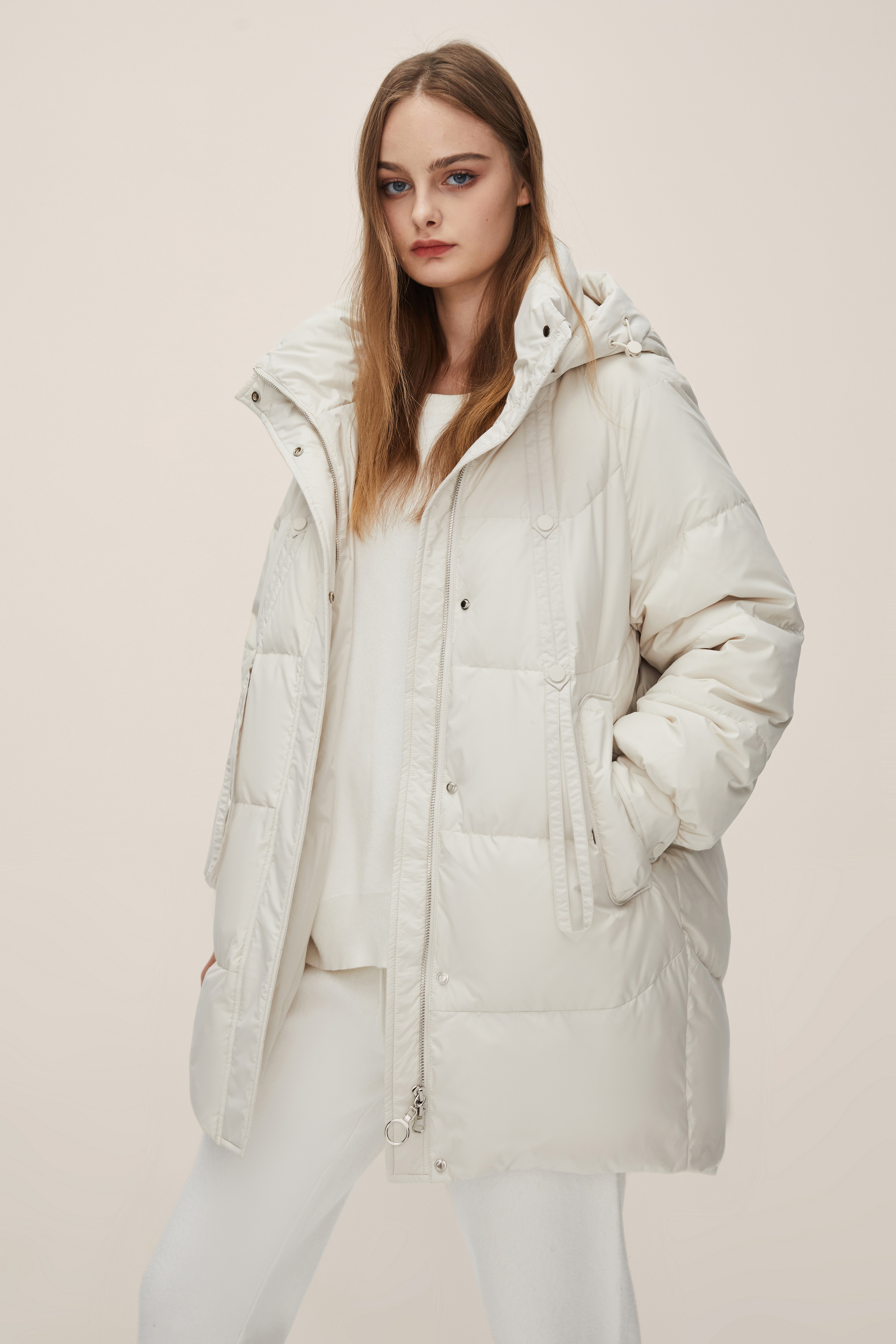 Fashionable Hooded Korean Silhouette Thickened Warm Short Down Jacket