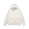 Brushed Double-sided Embroidered Zippered Hoodie