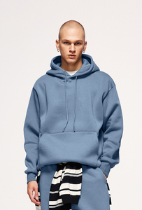 Velvet and thick hooded solid color hoodie