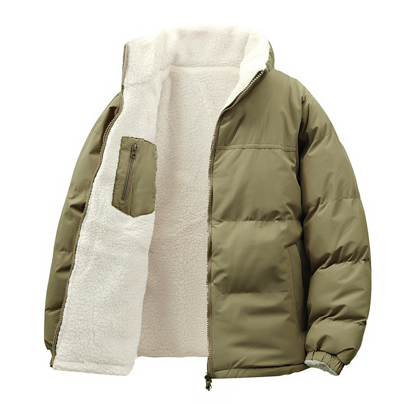 Short-sleeved Double-sided Hoodless Down Jacket