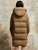 Long Down Jacket with Extra Padding And Fleece Lining.