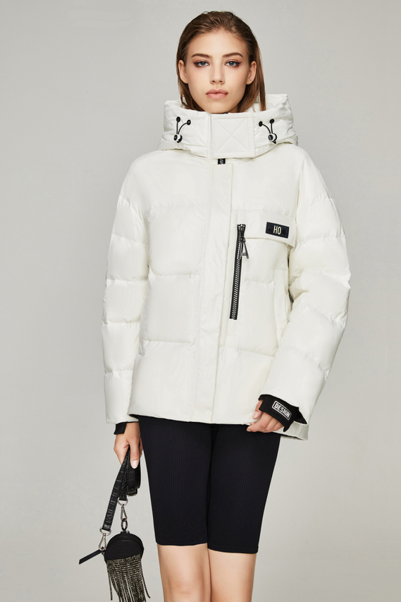 Hooded Casual Fashion Medium-length Thickened Warmly Down Jacket