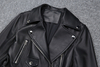 Long Zipper Motorcycle Windbreaker Leather Jacket