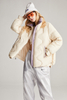 Ladies Short Thickened And Fleece White Duck Down Jacket