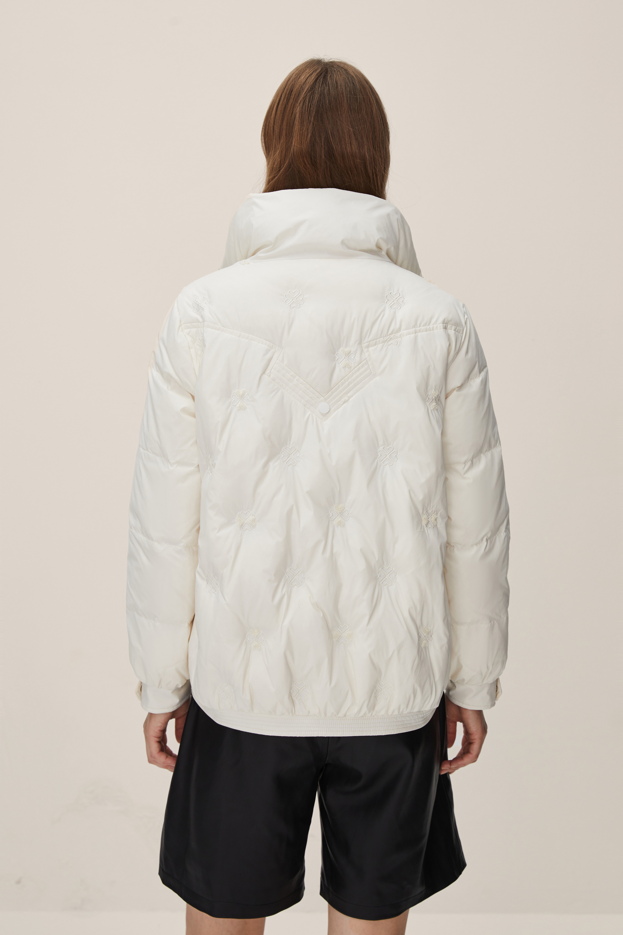 Leisure Standing Collar Down Jacket for Women