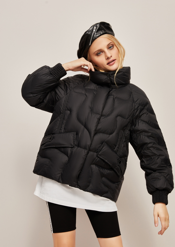 New Thickened Waistband Women's Down Jacket Black