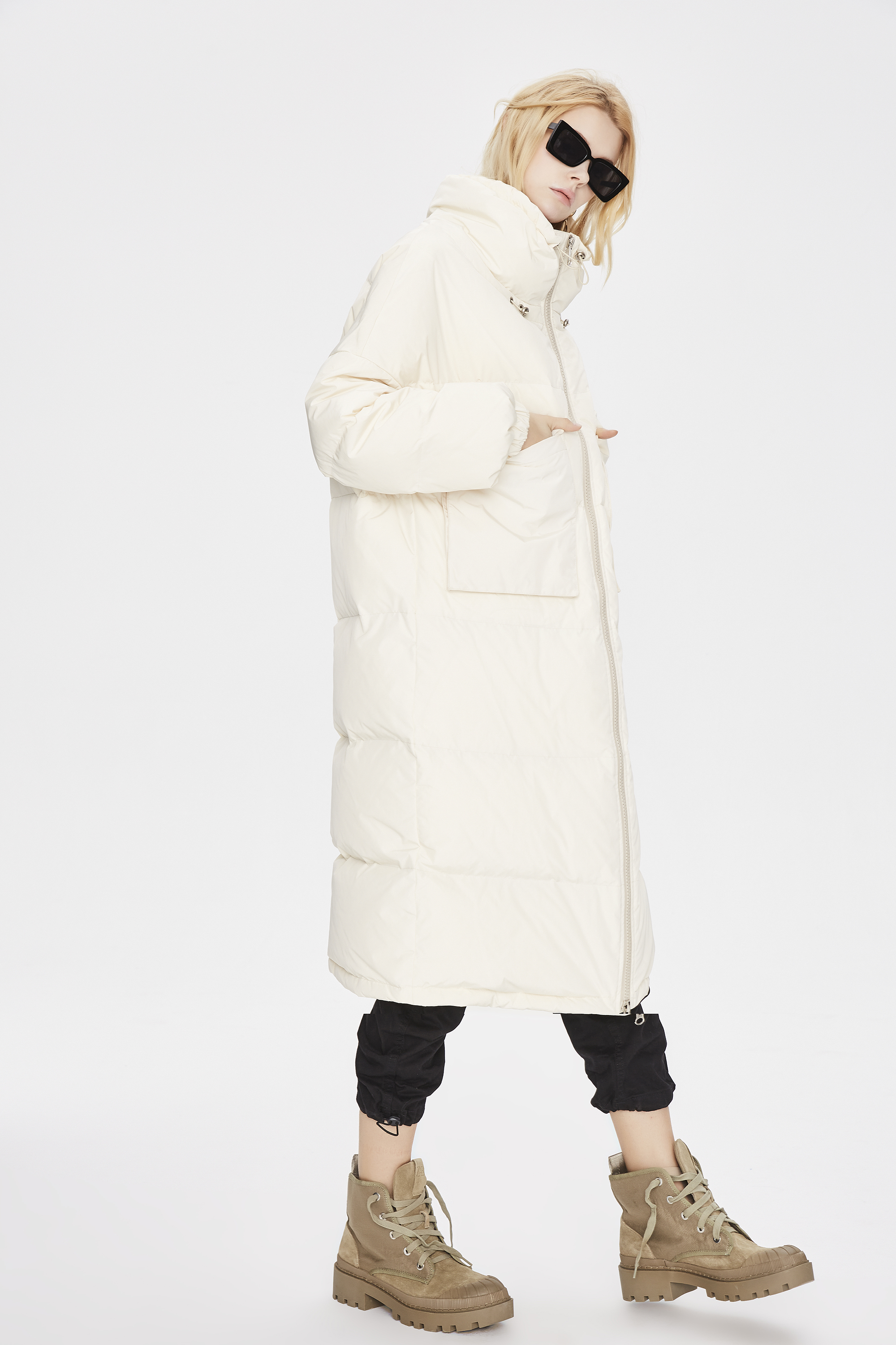 Thickened White Duck Down Long Style Down Jacket