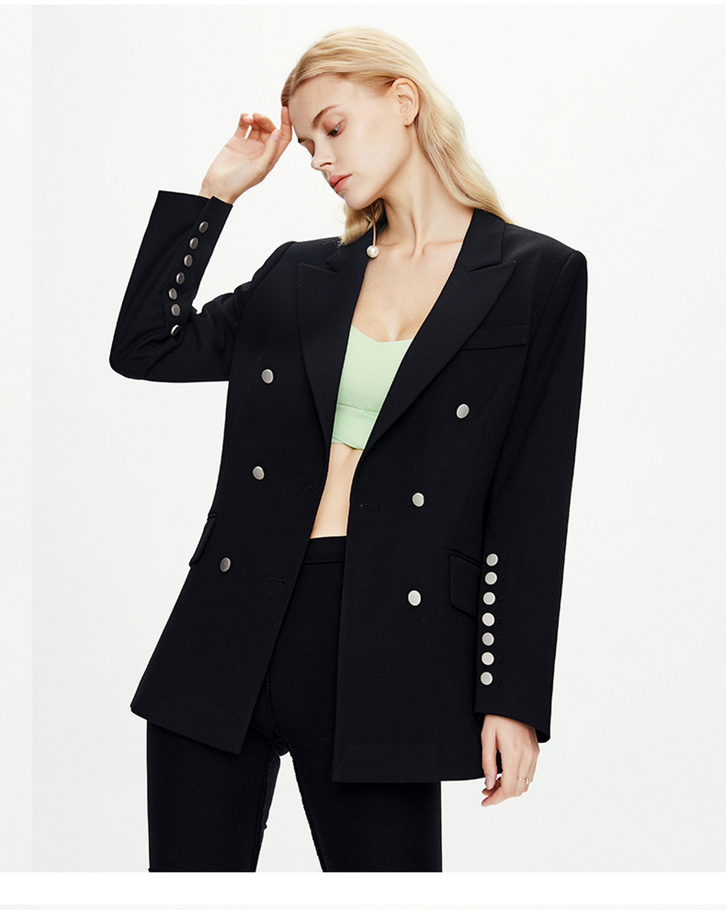 Double Breasted Blazer Suit Coat