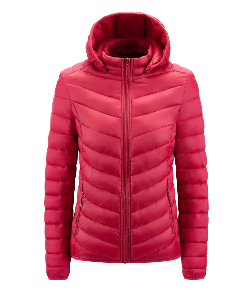 Women's Short Solid Color Padded Jacket