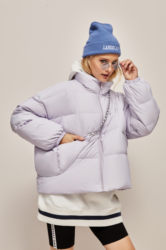 New Thickened Waistband Women's Down Jacket White