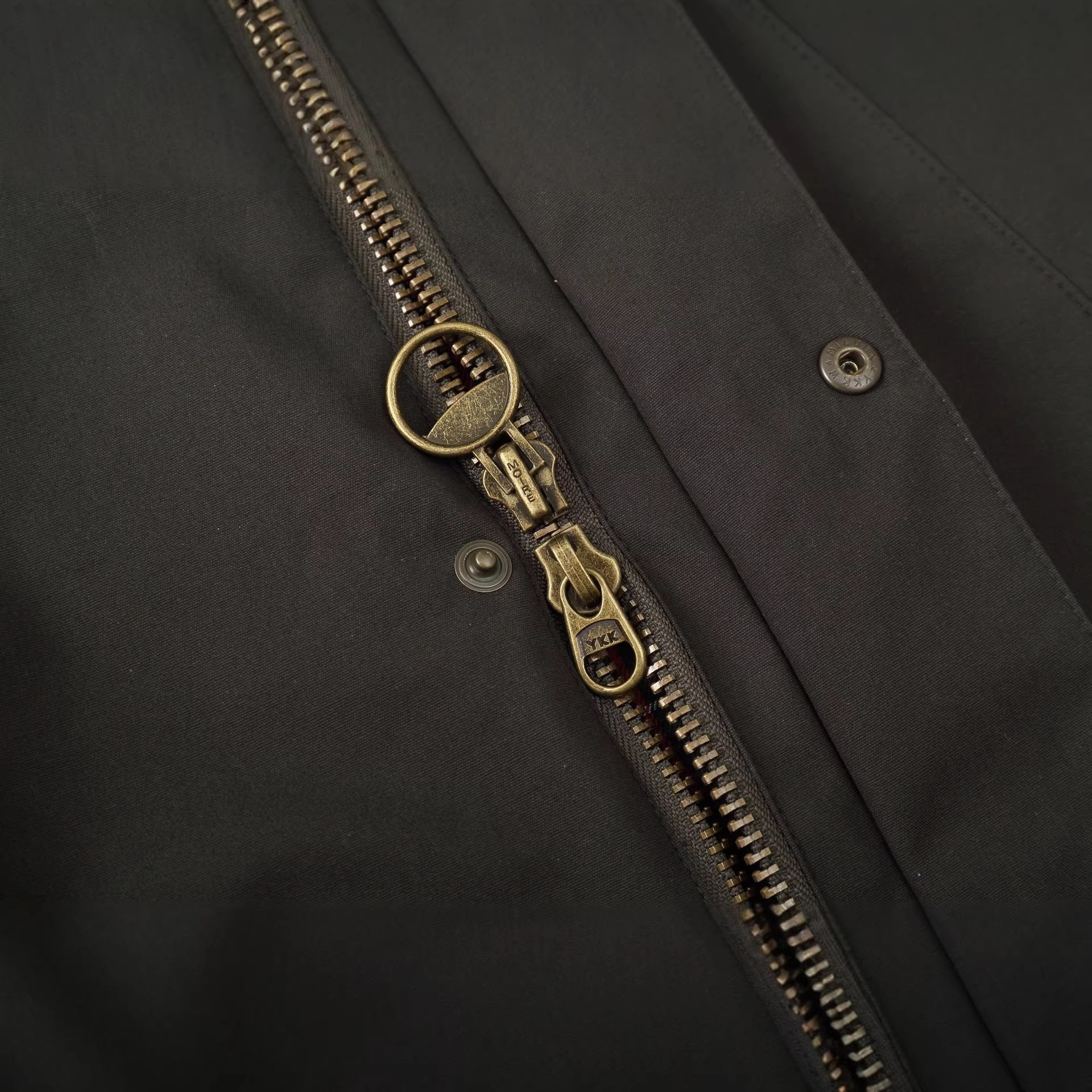 Barbour-style color-blocked waxed jacket