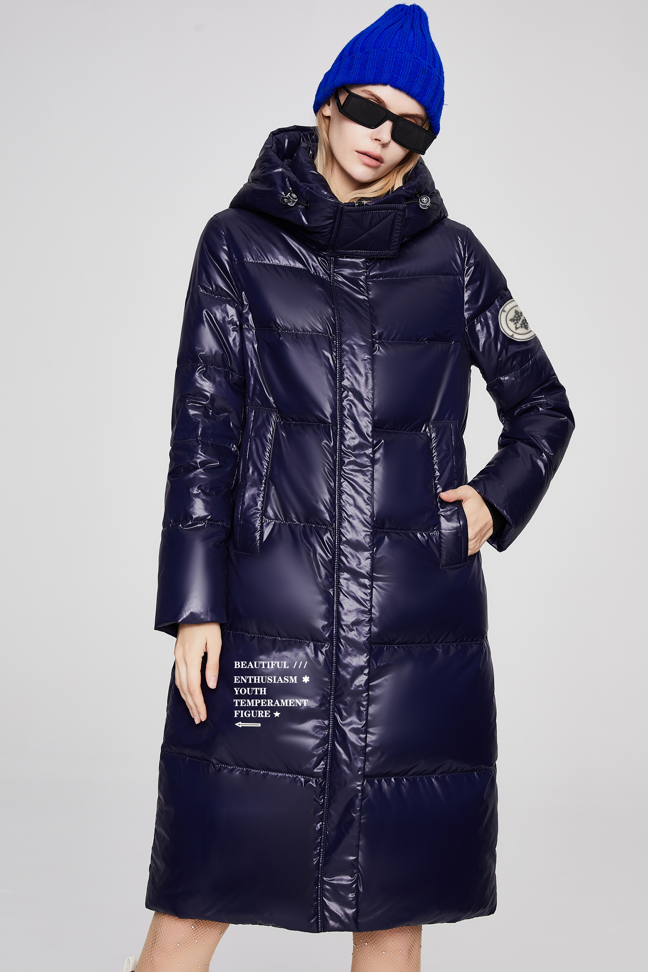 Women's Thickened Windproof Hooded Down Jacket