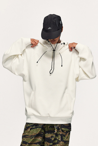 Loose Raglan Sleeve Half Zipper Hoodie