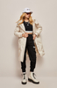 White Long And Thicked Fashionable Down Jacket 