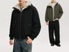 Men's Short Coat with Long Fur Trim