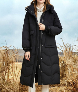 Long-sleeved Warm Down Jacket with A Large Pocket