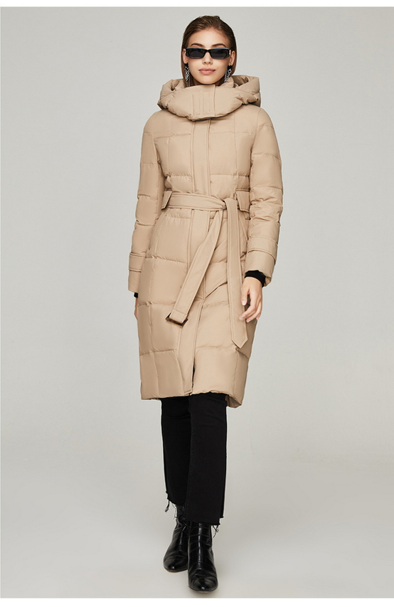 Thickened Medium Length Shiny Down Jacket