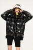 Women's Laser Shiny Thickened Loose Medium-length Down Jacket