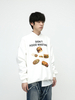 American Hamburger Letter Print Lazy Style Loose Fitting Hoodie