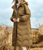 Long-sleeved Warm Down Jacket with A Large Pocket
