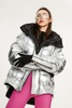 Women's Laser Shiny Thickened Loose Medium-length Down Jacket