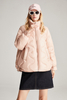 Ladies Short Thickened And Fleece White Duck Down Jacket