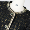 New Exquisite Gold And Silver Silk Trimmed Small Fragrant Wind Jacket