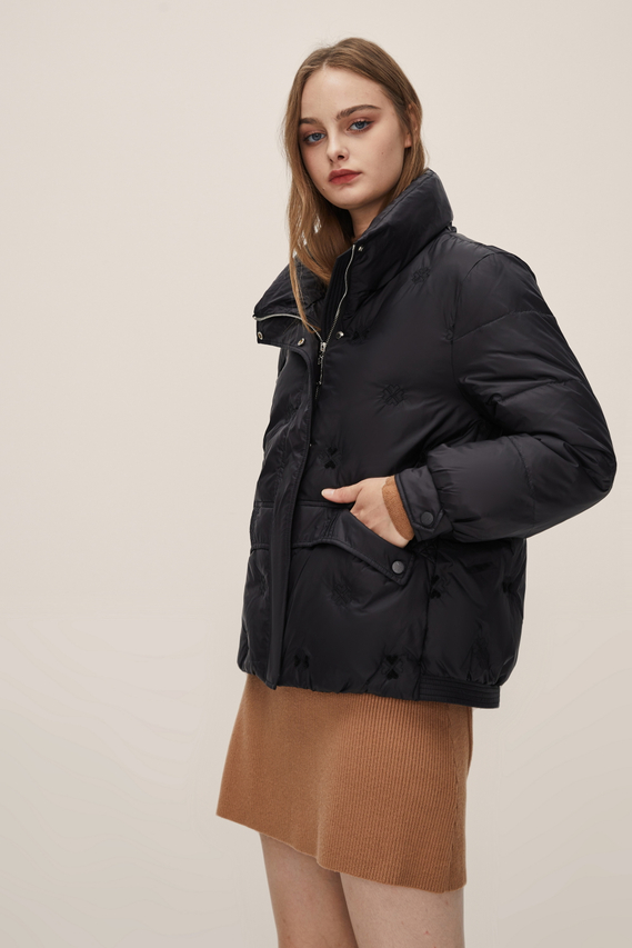 Leisure Standing Collar Down Jacket for Women