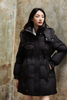 Black Long And Thick Fashionable Down Jacket 