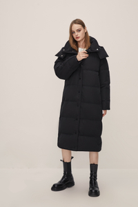 Long Loose And Thick Hooded Down Jacket