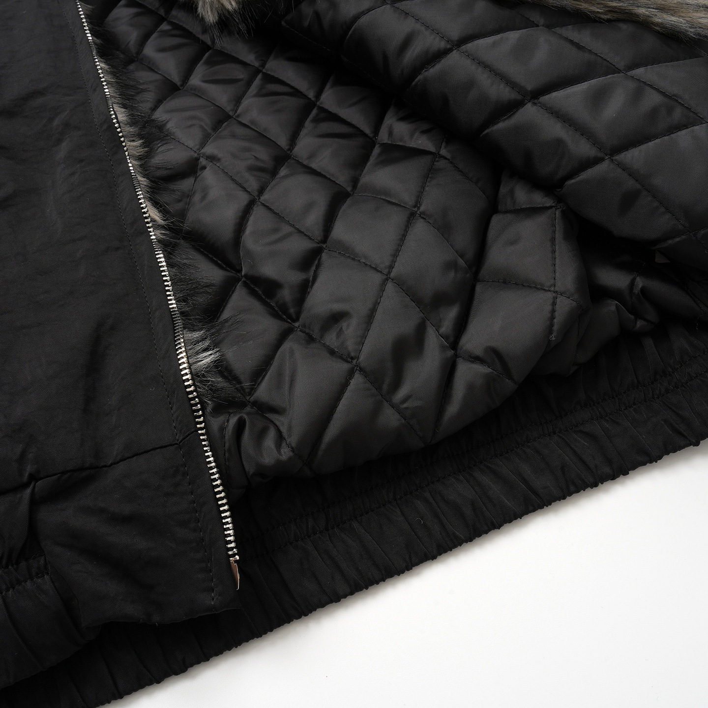 Short-sleeved Thick Down Jacket with A Fur Collar