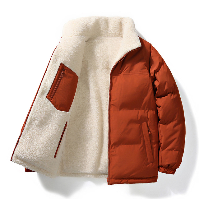 Short-sleeved Double-sided Hoodless Down Jacket