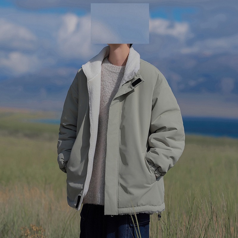 Men's Short Medium Lambskin Coat