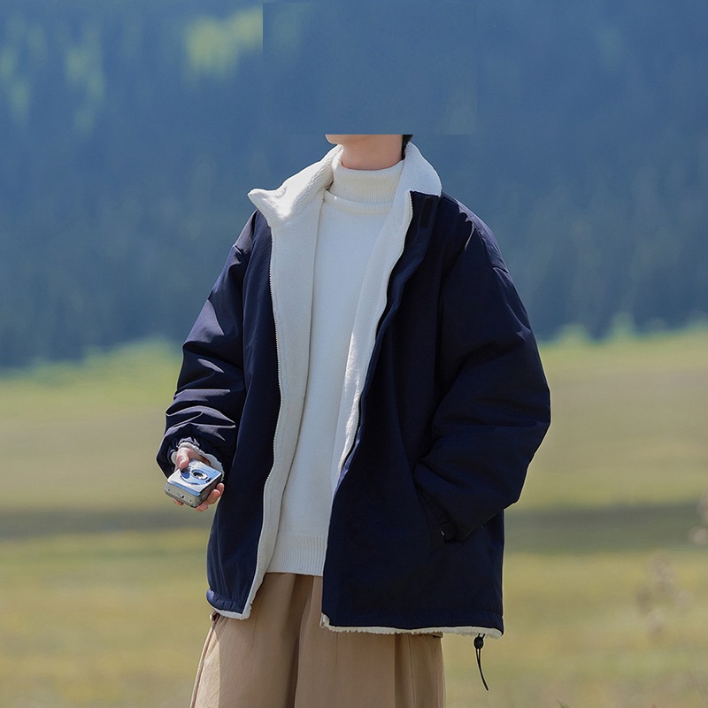 Men's Short Medium Lambskin Coat