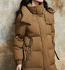 Long Down Jacket with Extra Padding And Fleece Lining.