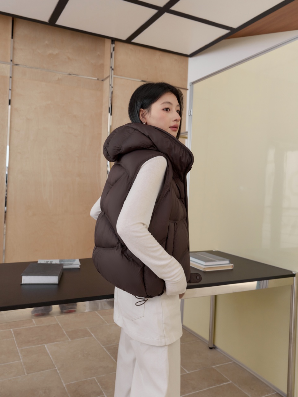 High-End/Out door wear/ Puff Down Jacket /Water proof/ Trench coat/Lady's vest