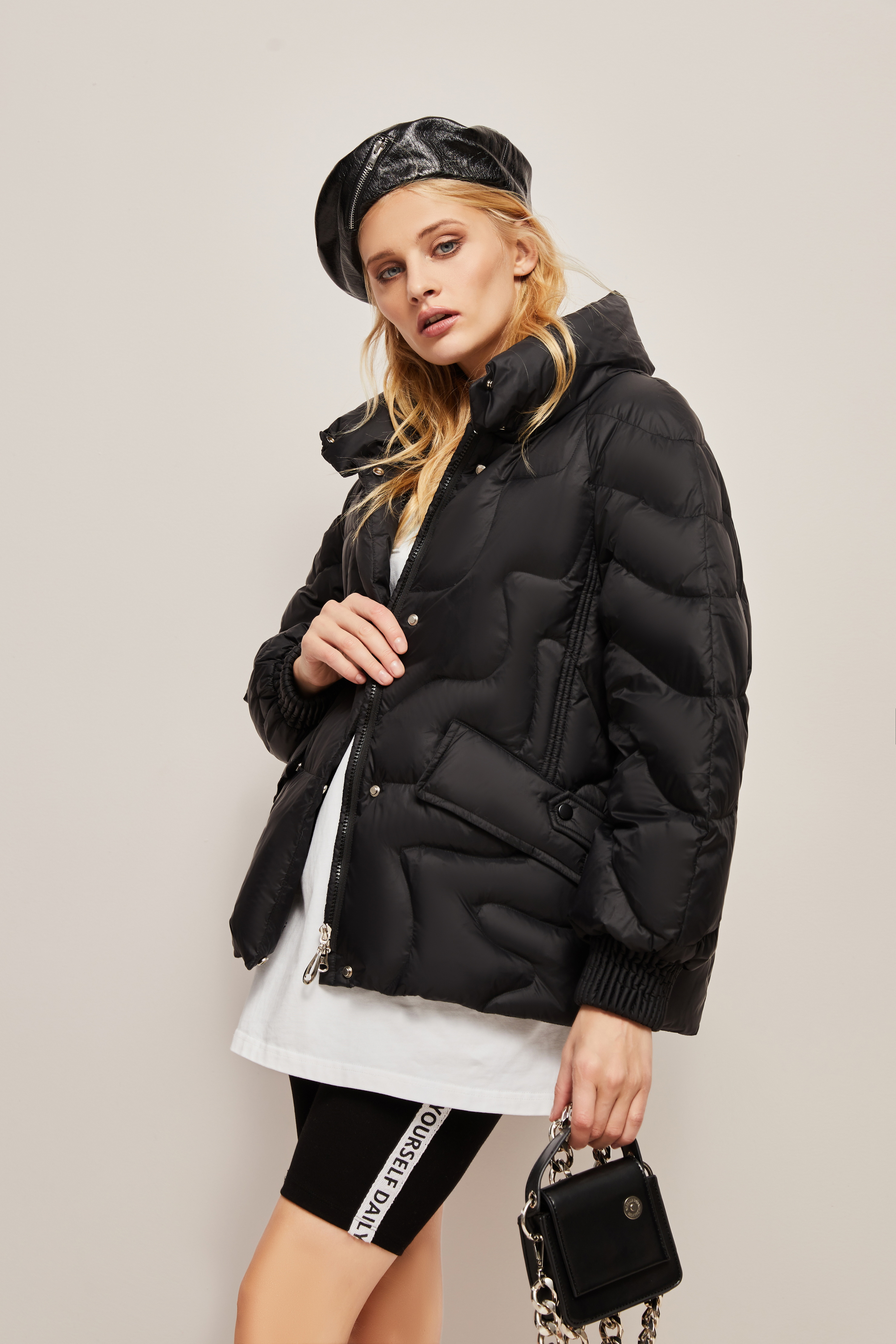 New Fashion Standing Collar Loose Warm Down Jacket