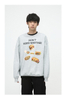 American Hamburger Letter Print Lazy Style Loose Fitting Hoodie